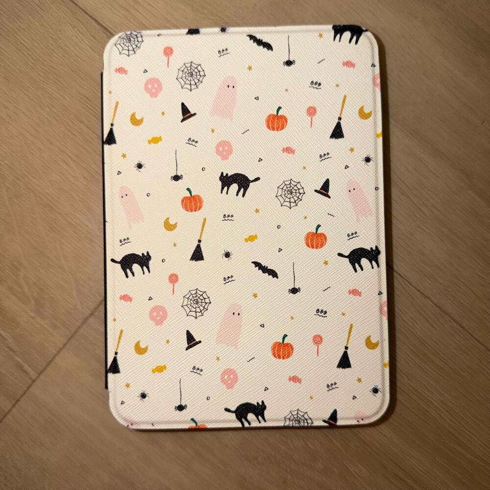 Casely Halloween Folio Case for Amazon Kindle 11th Gen 2022/2024 6" Ghost Cat Pu